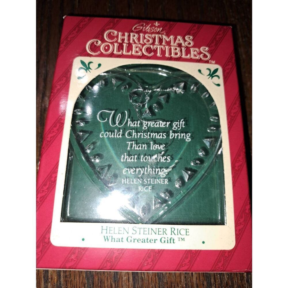 Vintage 1992 Gibson Greetings Christmas Collectibles Helen Steiner Rice Ornament